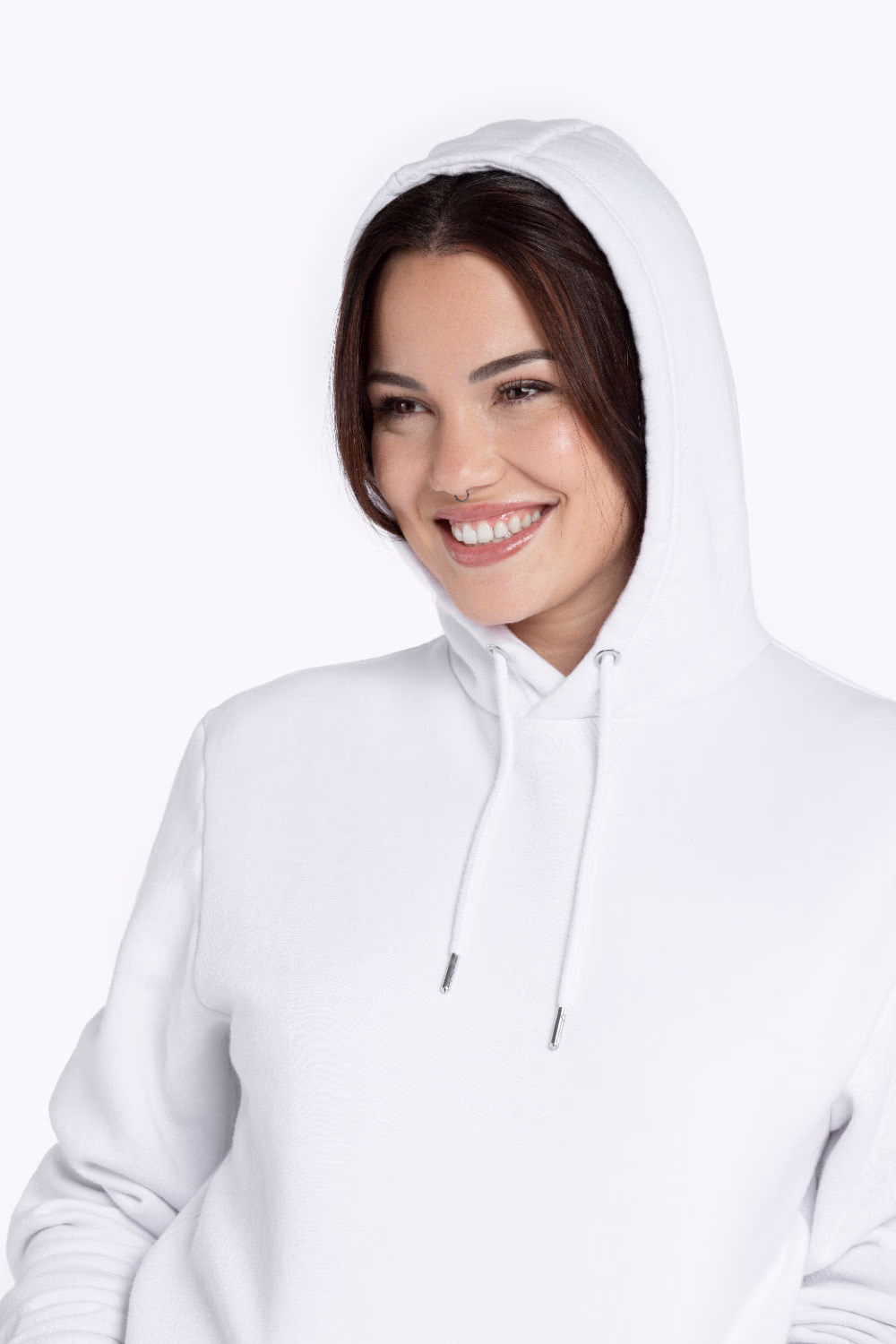 Biała bluza z kapturem